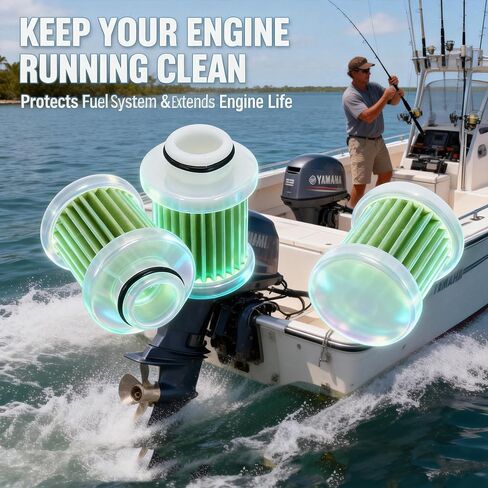 3 قطع عنصر فلتر الوقود الأساسي 6D8-WS24A-00-00 متوافق مع Yamaha F40A F50 T50 F60 T60 F70 F75 F90 F115 خارجي 6D8-24563-00-00 (2004 حتى 2024) in Saudi Arabia