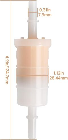 (2pcs) 879885Q 5/16" Inline Fuel Filter for Mercury Mariner 4-Stroke EFI Marine 40 50 60 HP 75-115HP 135-300HP Verado Outboards Motor, Replaces 18-7718, 35-879885Q, 35-879885T, 35-879885K in Kuwait