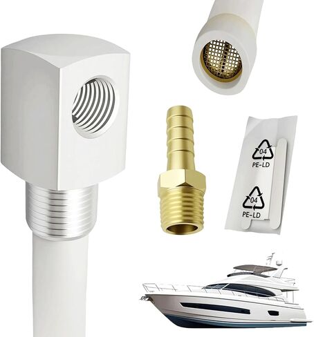 7-0948 Universal 12" Marine Fuel Tank Pickup Tube with Strainer, Polyethylene Fuel Pickup Tube with Brass Barb Connector, Fits Standard Universal Boat Fuel Tanks in Saudi Arabia