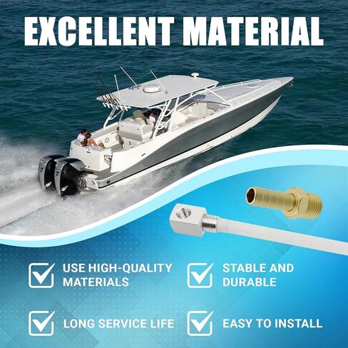 7-0948 Universal 12" Marine Fuel Tank Pickup Tube with Strainer, Polyethylene Fuel Pickup Tube with Brass Barb Connector, Fits Standard Universal Boat Fuel Tanks in Saudi Arabia
