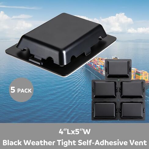 Tuanse 5 Pack Black Weather Tight Self-Adhesive Vent for Boat Shrink Wrapped Storage Shrink Wrap Installation Support Poles in Saudi Arabia