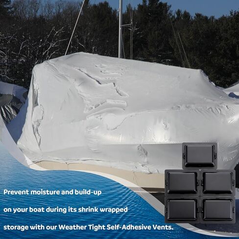 Tuanse 5 Pack Black Weather Tight Self-Adhesive Vent for Boat Shrink Wrapped Storage Shrink Wrap Installation Support Poles in Saudi Arabia