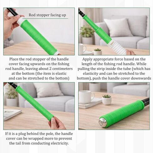 Cold Shrink Handle Cover, Professional Non-Slip Grip Wrap for Hand Tools and Sports Equipment, Enhanced Control in Wet Conditions, Durable 6.69-Inch Green Sleeve in Saudi Arabia