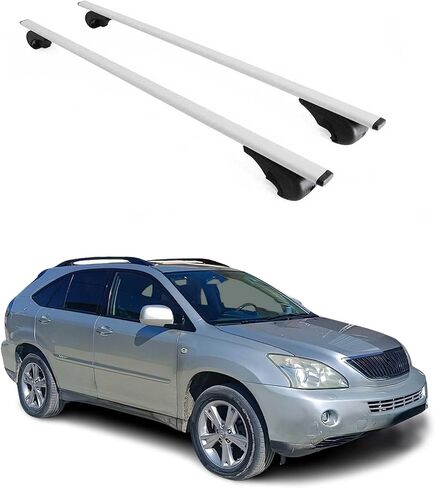 رفوف سقف Omac Cross Bars حامل الأمتعة متينة لـ Lexus RX350 2013-2015 Gray 2 PCS مضاد للسرقة للسفر قوارب الزوارق التزلج على الجليد التزلج على الجليد in Saudi Arabia