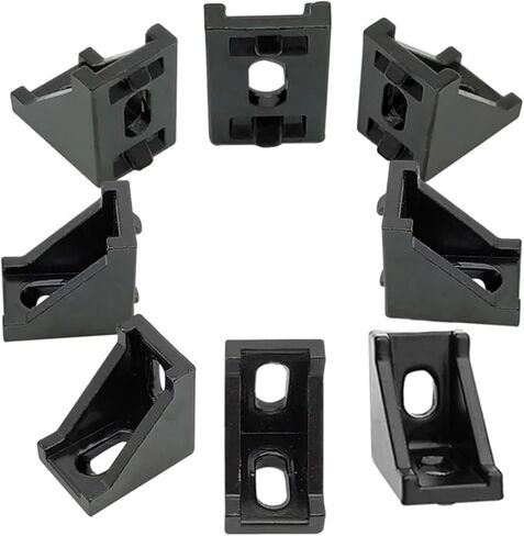8pcs 20x28 Angle Bracket Right Angle 2020 Series Connector 2 Hole Aluminum Bracket for Aluminum Extrusion Profile with Slot 6mm in Saudi Arabia