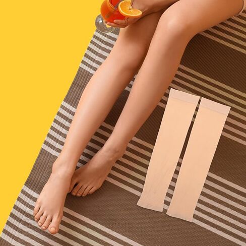 DOITOOL Thigh High Compression Leg Sleeves Skin Tone UV Protection Knee Support Sleeves for Women and Men Fit Leg Circumference to 60cm Medical Calf Compression Sock in Saudi Arabia