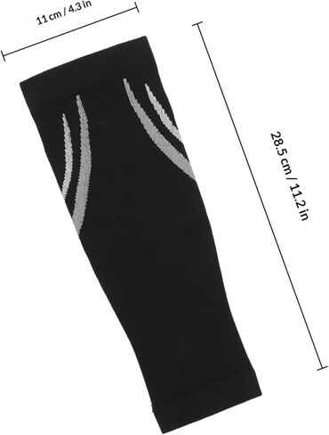 DOITOOL Compression Calf Sleeves 2pcs Elastic Leg Compression Socks Black L/xl for Sports Basketball Running Support and Leg Protection in Saudi Arabia