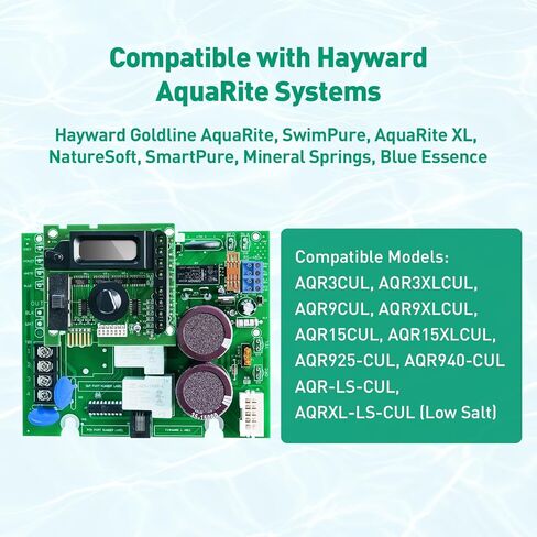 2026 GLX-PCB-RITE Control Board & GLX-PCB-DSP Display Board Set – Compatible with Hayward/Goldline Aqua Rite Saltwater Systems – Complete Pool Chlorinator Replacement Kit - Green in Saudi Arabia