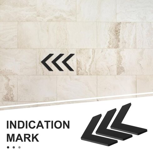 3pcs Bathroom Arrow Signs 7cm Matte Black Directional Wall Decals Waterproof Restroom Door Stickers for Home and Business Use in Saudi Arabia