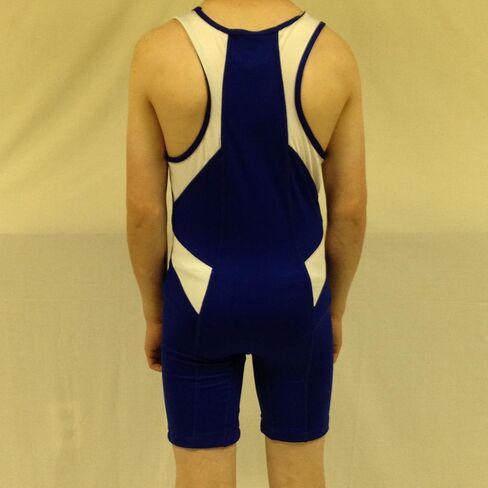 بدلة المصارعة Sprinter للرجال من Russell Athletic مقاس صغير باللونين الأزرق الملكي وال... in Kuwait