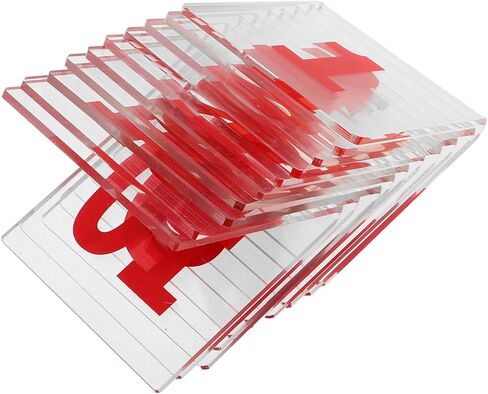 LOGOFUN 10pcs Acrylic Table Number Cards Double Sided V-shaped Stands for Restaurant Wedding Party Banquet Reception in Saudi Arabia