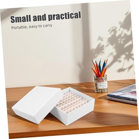 Luxshiny Freezer Storage Box for Tubes Cardboard Holder for for Laboratory Use Prevents Spills Strong Construction Integrated Lid Slots in Kuwait