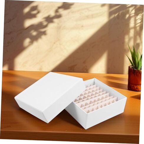 Luxshiny Freezer Storage Box for Tubes Cardboard Holder for for Laboratory Use Prevents Spills Strong Construction Integrated Lid Slots in Kuwait