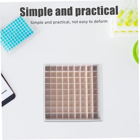 Luxshiny Freezer Storage Box for Tubes Cardboard Holder for for Laboratory Use Prevents Spills Strong Construction Integrated Lid Slots in Kuwait