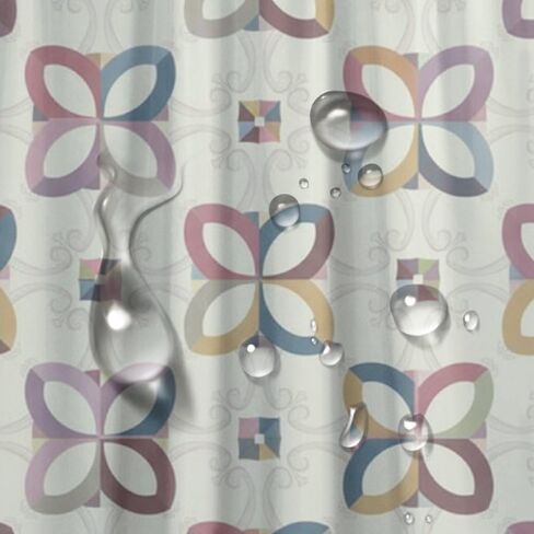 ستائر الحمام بتصميم الزهور مع خطافات، ستارة دش كوخ كور صيفية مقاومة للماء، ستائر دش مرحة من القماش قابلة للغسل لحوض الاستحمام وديكور الحمام القديم مقاس 60 × 72 بوصة in Kuwait