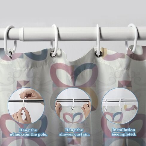 ستائر الحمام بتصميم الزهور مع خطافات، ستارة دش كوخ كور صيفية مقاومة للماء، ستائر دش مرحة من القماش قابلة للغسل لحوض الاستحمام وديكور الحمام القديم مقاس 60 × 72 بوصة in Kuwait