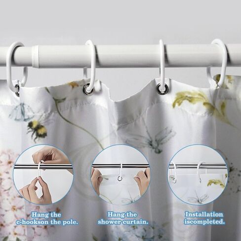 الكوبية نمط دش الستار لطيف مع السنانير، الصيف ستارة دش مقاومة للماء أنيقة، قابل للغسل النسيج عطلة الستائر خمر لحوض الاستحمام خمر ديكور الحمام 72x72 بوصة in Kuwait