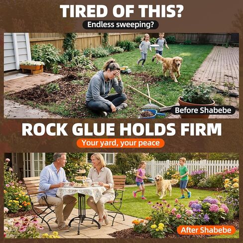 غراء الصخور مع البخاخ - جاهز لاستخدام غلاف المهاد للمناظر الطبيعية، سريع الجفاف بدون تخفيف رذاذ غراء المناظر الطبيعية للصخور، الموثق، غراء المهاد للمناظر الطبيعية ومثبت حصى البازلاء 31.58 أونصة in Kuwait