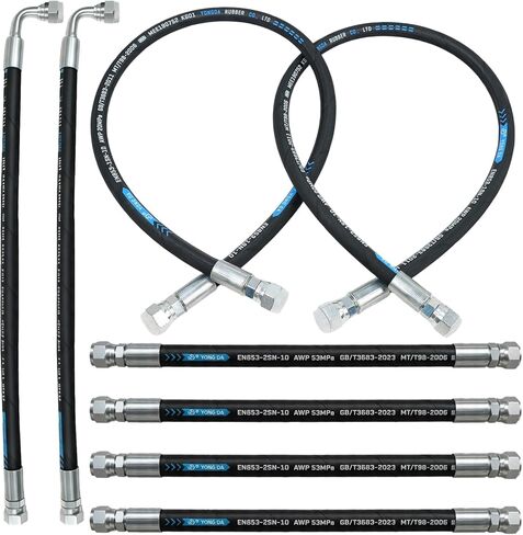 7J303-76610 75535-66620 7J999-95562 مجموعة الخراطيم الهيدروليكية مناسبة لكوبوتا LA350a، LA401، LA402، LA402-1، مجموعة خرطوم اللودر الأمامي تتضمن خرطوم هيدروليكي خراطيم ذراع الرافعة والدلو الأسطوانية in Kuwait