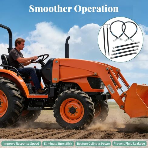 7J303-76610 75535-66620 7J999-95562 مجموعة الخراطيم الهيدروليكية مناسبة لكوبوتا LA350a، LA401، LA402، LA402-1، مجموعة خرطوم اللودر الأمامي تتضمن خرطوم هيدروليكي خراطيم ذراع الرافعة والدلو الأسطوانية in Kuwait