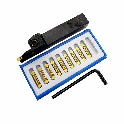 1pcs MGEHR1616-4+MRGN400 Lathe Grooving Tool Holder Grooving Cut-Off Tool Holder MGEHR1212-2 with 10pcs MRGN200-U Indexable Carbide Grooving Inserts Round Head (MGEHR1616-4+MRGN400) in Saudi Arabia