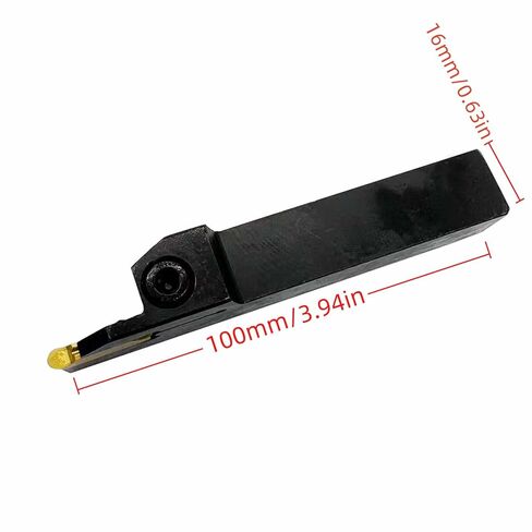 1pcs MGEHR1616-4+MRGN400 Lathe Grooving Tool Holder Grooving Cut-Off Tool Holder MGEHR1212-2 with 10pcs MRGN200-U Indexable Carbide Grooving Inserts Round Head (MGEHR1616-4+MRGN400) in Saudi Arabia