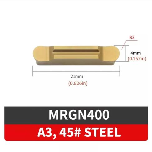 1pcs MGEHR1616-4+MRGN400 Lathe Grooving Tool Holder Grooving Cut-Off Tool Holder MGEHR1212-2 with 10pcs MRGN200-U Indexable Carbide Grooving Inserts Round Head (MGEHR1616-4+MRGN400) in Saudi Arabia
