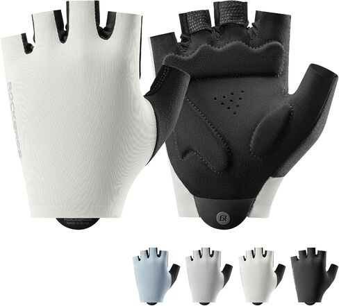 ROCKBROS Men's Cycling Gloves with SBR Pad, Anti-Slip, Breathable Half Finger Biking Glove Mountain Road Bicycle for Spring, Autumn Sports Riding in Saudi Arabia