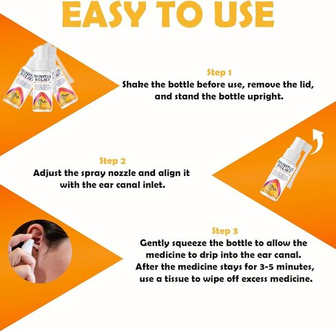 NightBreaker Tinnitus Relief Spray - 30ml, Natural Herbal Relief for Ringing Ears, Effective Treatment for Tinnitus to Reduce Ear Noise & Improve Hearing in Kuwait