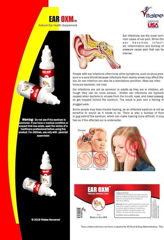 Ear OXM- Natural Ear Aches & Infection Drops (1 Bottle,15 ml) in Saudi Arabia