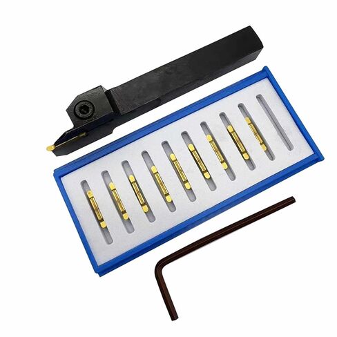 1 قطعة MGEHR1616-4+MRGN400 حامل أدوات الحز المخرطة حامل أدوات القطع MGEHR1212-2 مع 10 قطع MRGN200-U إدراجات الحز الكربيد القابلة للفهرسة رأس مستدير (MGEHR1616-4+MRGN400) in Saudi Arabia