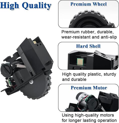 Left Drive Assembly Module Wheel Compatible for iROBOT Roomba S9 (9150) S9+ S9 Plus (9550). Robot Vacuum Cleaner Replacement Parts in Kuwait