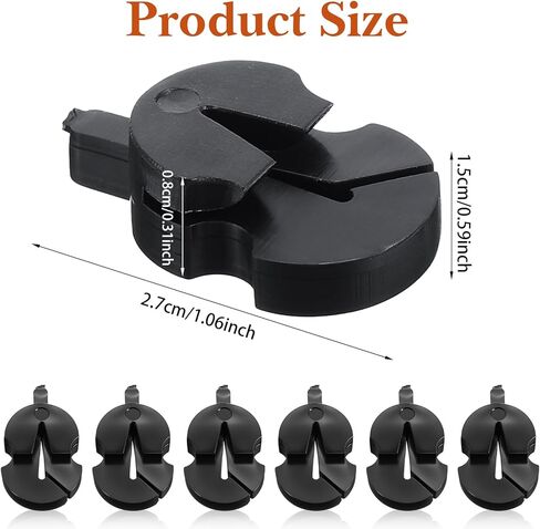 6pcs Violin Practice Mute, Violin Mute Full Size, Viola Mute, Silicone Violin Mutes Small Viola Mutes for Violin Quiet Practice, Black(3 Size) in Kuwait