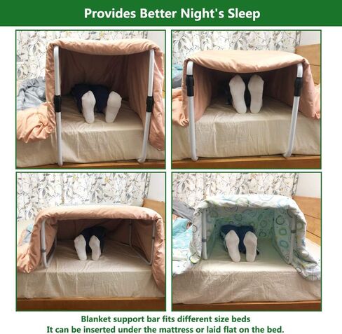 Zelen بطانية رافع جراحة القدم خيمة مهد ملاءة سرير رافع بطانية رفع شريط دعم خيمة طبية سرير قابل للتعديل حامي القدمين للقدمين جراحة الكاحل التعافي التهاب المفاصل تشنجات الساق العناية بالنقرس in Kuwait