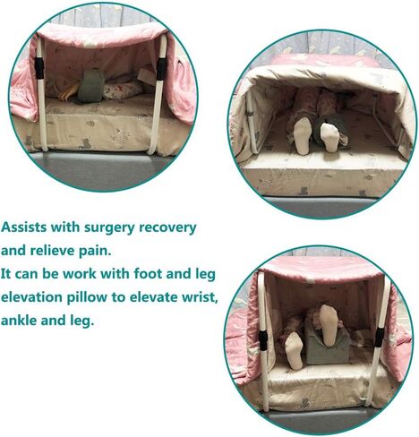 Zelen بطانية رافع جراحة القدم خيمة مهد ملاءة سرير رافع بطانية رفع شريط دعم خيمة طبية سرير قابل للتعديل حامي القدمين للقدمين جراحة الكاحل التعافي التهاب المفاصل تشنجات الساق العناية بالنقرس in Kuwait