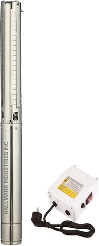 Fits for Contractor grade well pump, 2 horsepower, 230 volts, 4 inches, 15 levels, 25 gallons per minute, maximum head 443 feet, stainless steel impeller in Kuwait