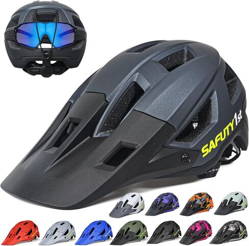Mountain Bike Helmet for Adults & Youth Lightweight Impact-Resistant with Adjustable Dial & Removable Visor Unisex Helmet for Mountain Biking Bicycle Clcying in Saudi Arabia