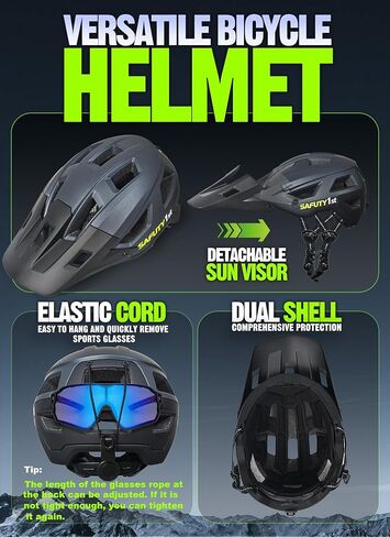 Mountain Bike Helmet for Adults & Youth Lightweight Impact-Resistant with Adjustable Dial & Removable Visor Unisex Helmet for Mountain Biking Bicycle Clcying in Saudi Arabia