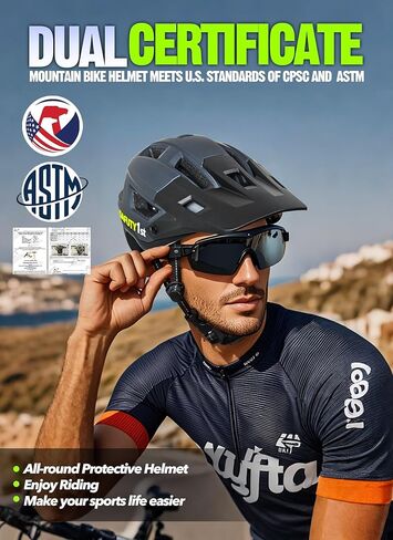 Mountain Bike Helmet for Adults & Youth Lightweight Impact-Resistant with Adjustable Dial & Removable Visor Unisex Helmet for Mountain Biking Bicycle Clcying in Saudi Arabia