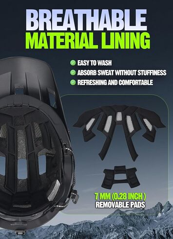 Mountain Bike Helmet for Adults & Youth Lightweight Impact-Resistant with Adjustable Dial & Removable Visor Unisex Helmet for Mountain Biking Bicycle Clcying in Saudi Arabia