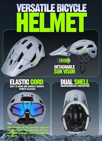Mountain Bike Helmet for Adults & Youth Lightweight Impact-Resistant with Adjustable Dial & Removable Visor Unisex Helmet for Mountain Biking Bicycle Clcying in Saudi Arabia