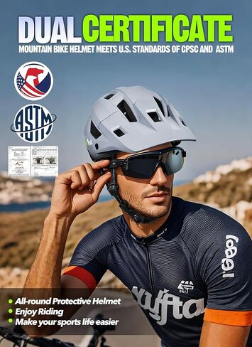 Mountain Bike Helmet for Adults & Youth Lightweight Impact-Resistant with Adjustable Dial & Removable Visor Unisex Helmet for Mountain Biking Bicycle Clcying in Saudi Arabia