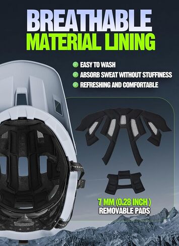 Mountain Bike Helmet for Adults & Youth Lightweight Impact-Resistant with Adjustable Dial & Removable Visor Unisex Helmet for Mountain Biking Bicycle Clcying in Saudi Arabia