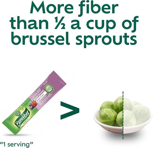 Benefiber GLP-1 Friendly Fiber Supplement, Berry Fusion, On the Go Stick Packs, 24 Count in Kuwait