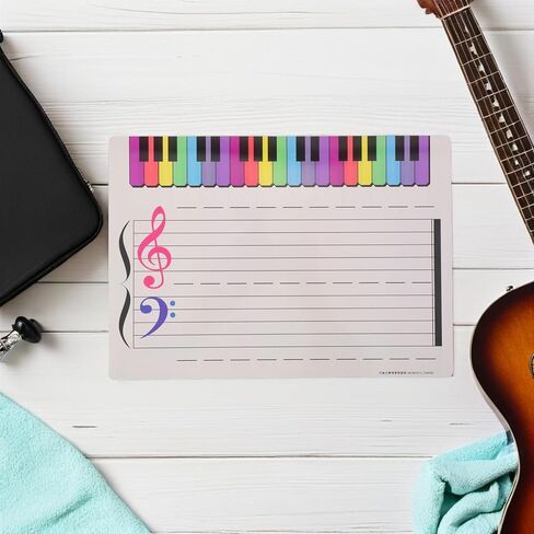 Music Staff Whiteboard 11.67x8.25in Dry Erase Reusable Note Board for Music Teaching Practice Portable Erasable Writing Board for Classroom and Office Supplies in Saudi Arabia