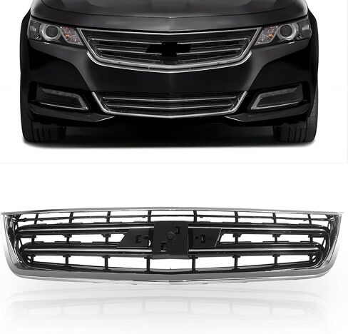 Front Upper Black W/Chrome Grill For 2014 2015 2016 2017 2018 2019 2020 Chevrolet Chevy Impala Sedan Bumper Grille GM1200685 in Kuwait