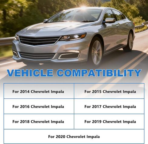 Front Upper Black W/Chrome Grill For 2014 2015 2016 2017 2018 2019 2020 Chevrolet Chevy Impala Sedan Bumper Grille GM1200685 in Kuwait