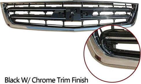 Front Upper Black W/Chrome Grill For 2014 2015 2016 2017 2018 2019 2020 Chevrolet Chevy Impala Sedan Bumper Grille GM1200685 in Kuwait