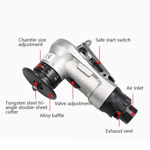 Fafeicy Linear Pneumatic Tool Pneumatic Chamfering Tool Beveling Machine with Precision Knife Inserts for Angle Quick Trimming Beveling in Saudi Arabia