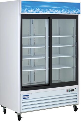 Kratos Commercial Display Merchandising Refrigerator- 2 Sliding Doors, 53" W, White (67K-209) in Kuwait